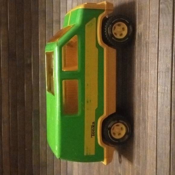 Vintage Tonka Green Van and Pop Up Camper Made In USA 1970s - Picture 3 of 16